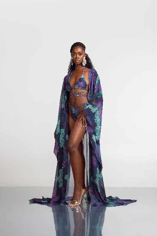 ZURI LONG KAFTAN CHIFFON KIMONO