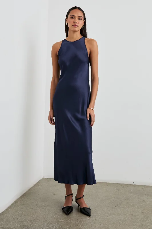 SOLENE DRESS - NAVY