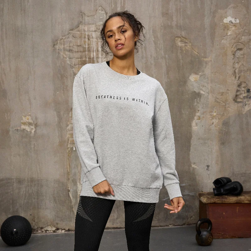 EVERLAST Womens Oversized Greatness Is Within Crew Sweat