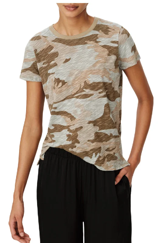 ATM Slub Jersey Camo Schoolboy Short Sleeve Crew Neck Tee in Faded Army-Multi