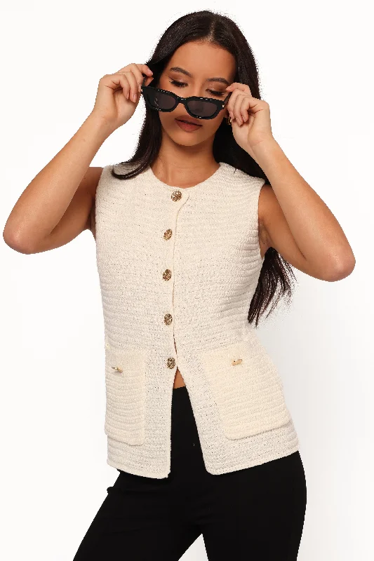 Blair Knit Vest - White