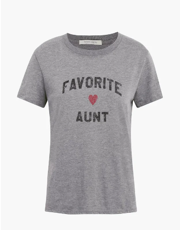 The Favorite Aunt Tee Heather Grey