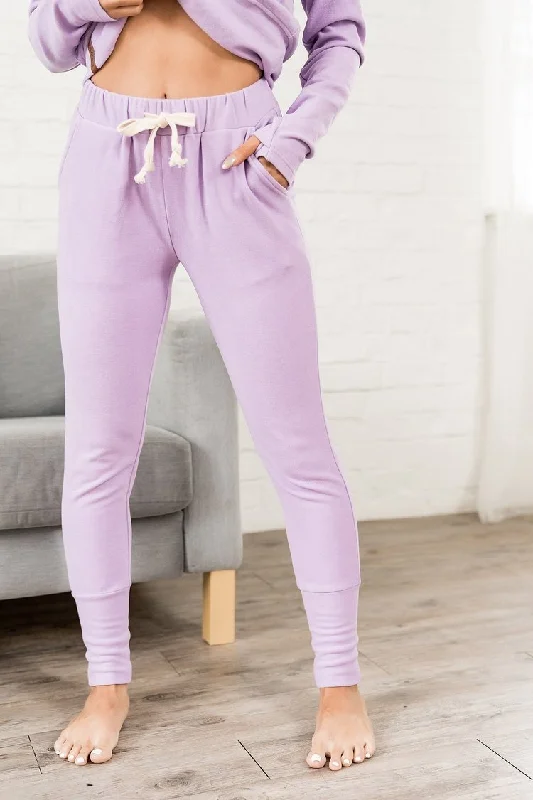 Performance Fleece Joggers- Wisteria