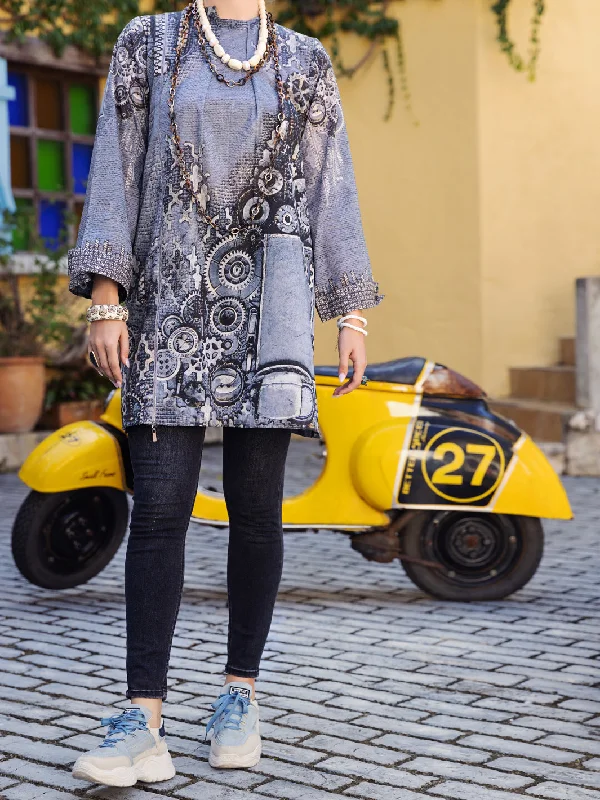 Grey Lawn Tunic - ALP-LK-1570