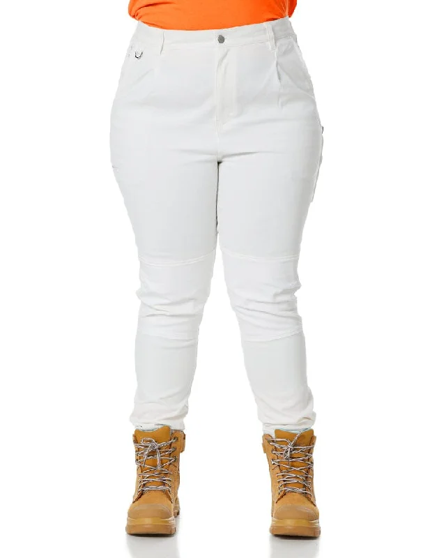 The Workz Womens Pant - White