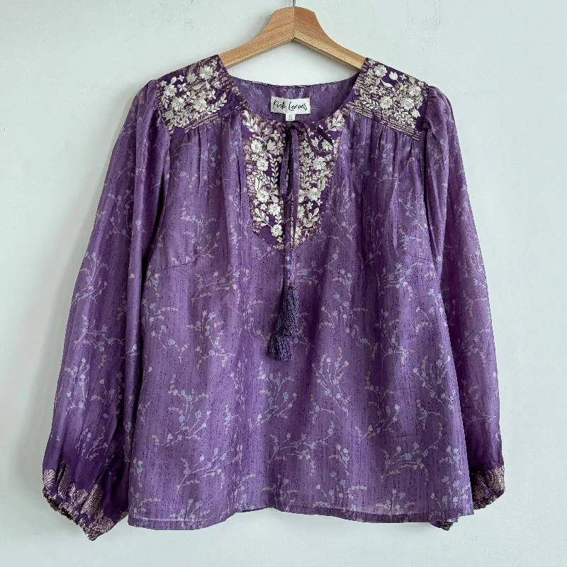 Lolita Embroidered Silk Blouse 185 - S