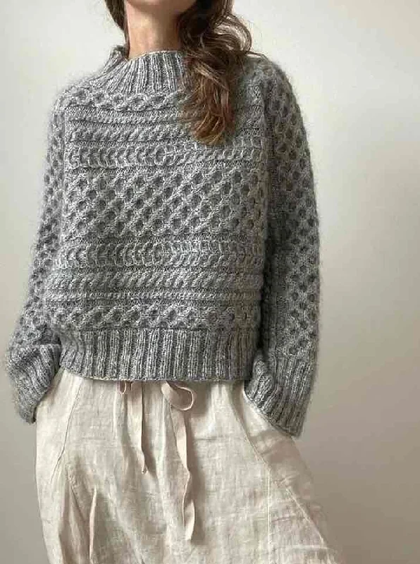 Mega Discount Eurus sweater by Aegyo Knit, No 1 + Silk Mohair yarn kit (excl pattern)