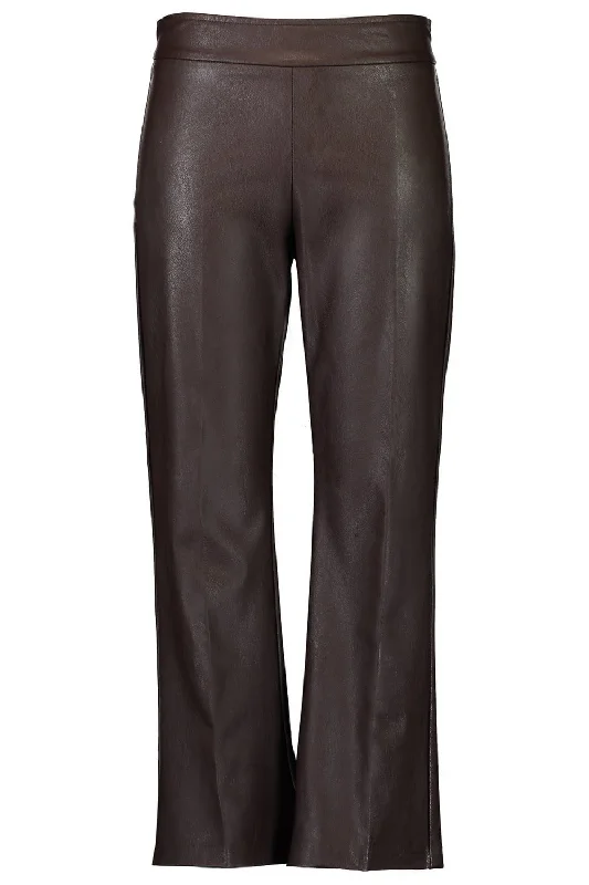 Leo Crop Flare Pant - Brown