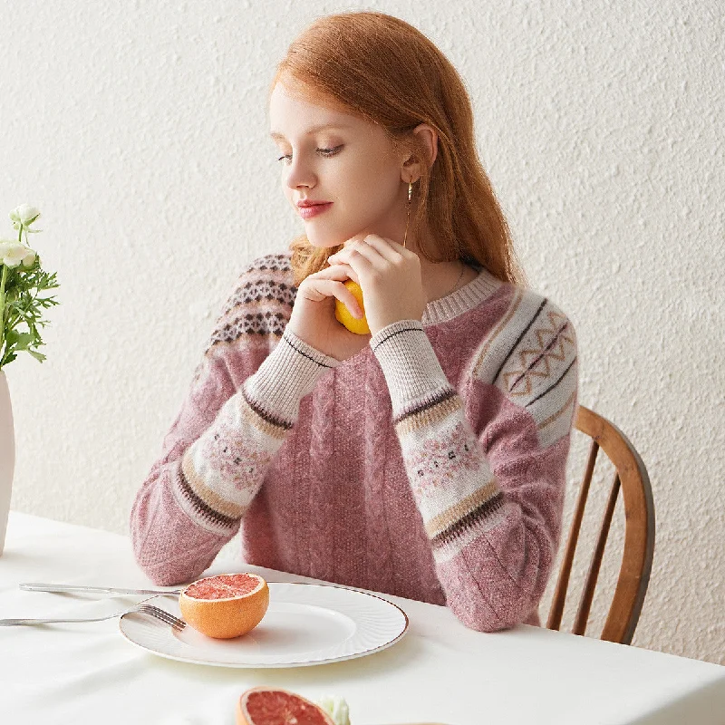 Weekend Deals That Excite 100% Cashmere Knit Sweater with Intricate Sleeve Details