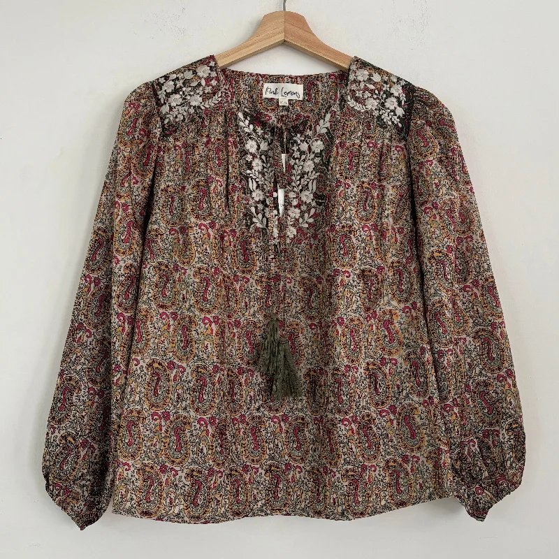 Lolita Embroidered Silk Blouse 137 - XS