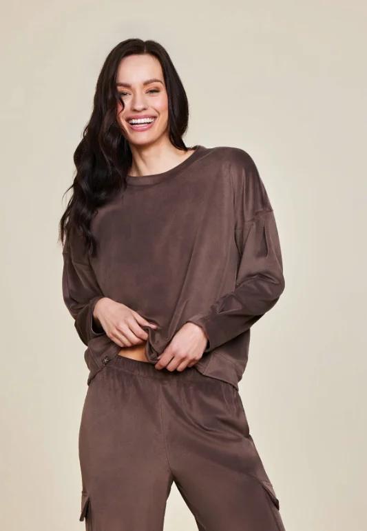 Barefoot Dreams LuxeChic Tucked Sweatshirt