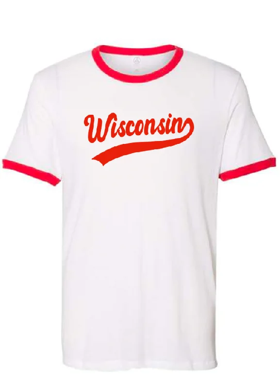 Wisconsin Swoosh Ringer Tee