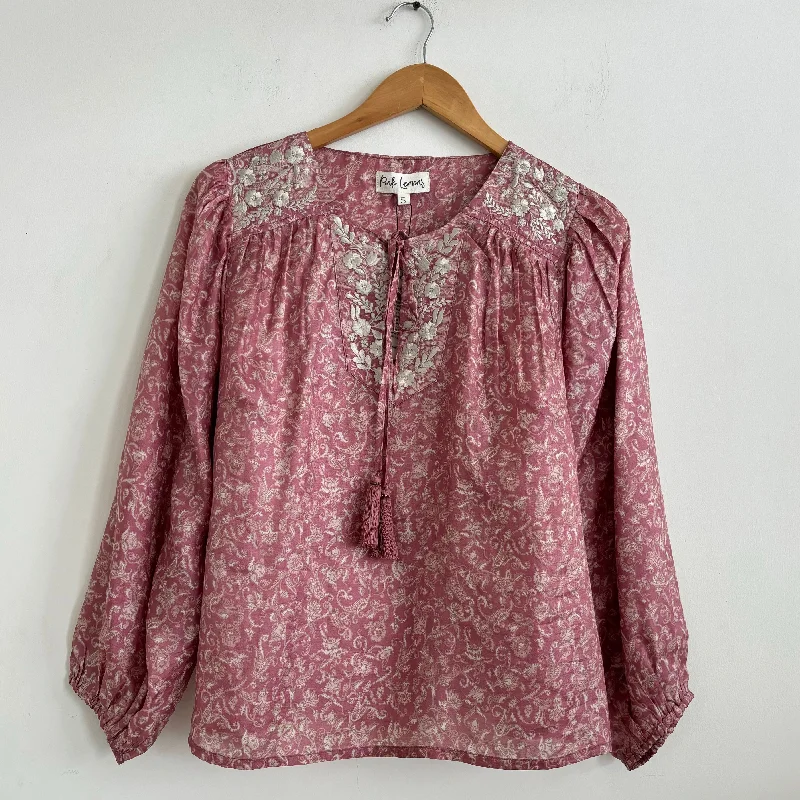 Lolita Embroidered Silk Blouse 191 - S