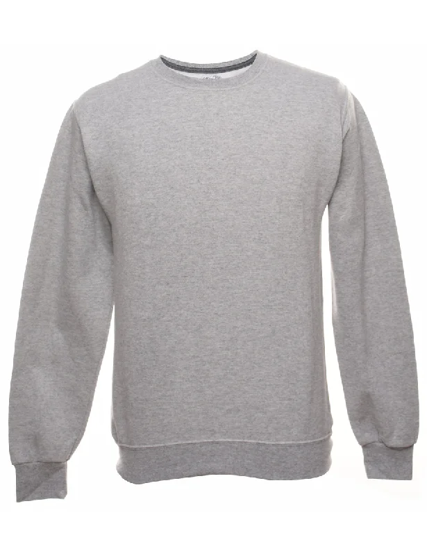 Marl Grey Plain Sweatshirt - S