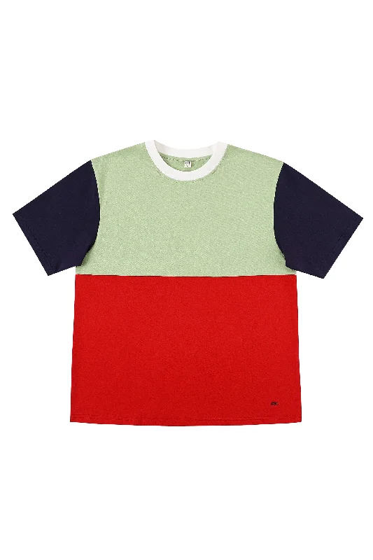 Unisex Cotton Color Block T-Shirt