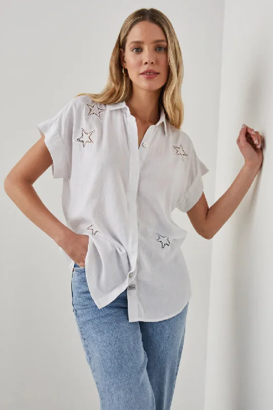 Rails Jamie Shirt- White Eyelet Stars (Online Only)