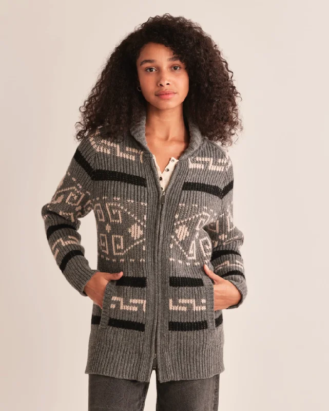 Unbeatable Deal Long Westerley Cardigan<br>Grey/Black