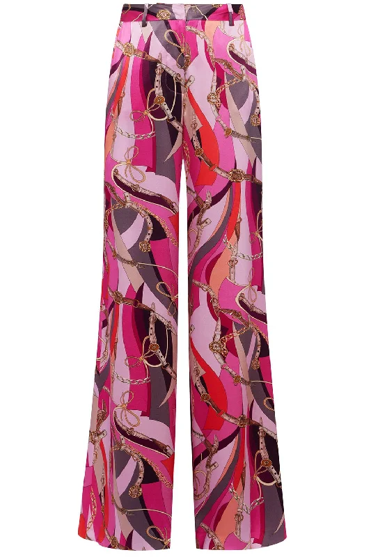 Pilar Pant - Pink Multi Buckle Swirl