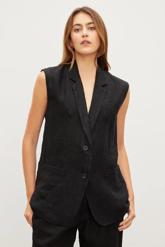 Velvet Bethan Heavy Linen Vest