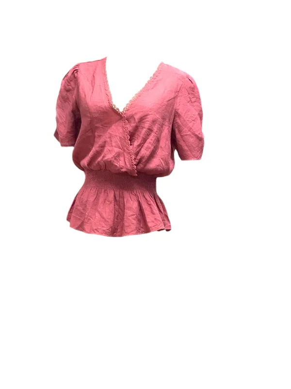 E&M Womens Top Rose Pink L