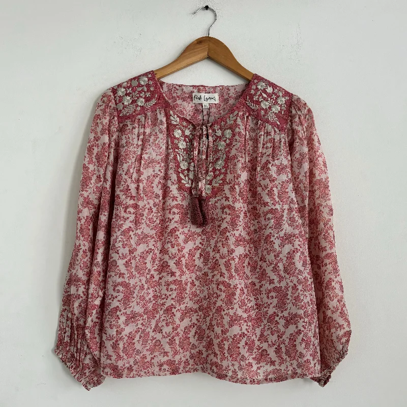 Lolita Embroidered Silk Blouse 165 - S