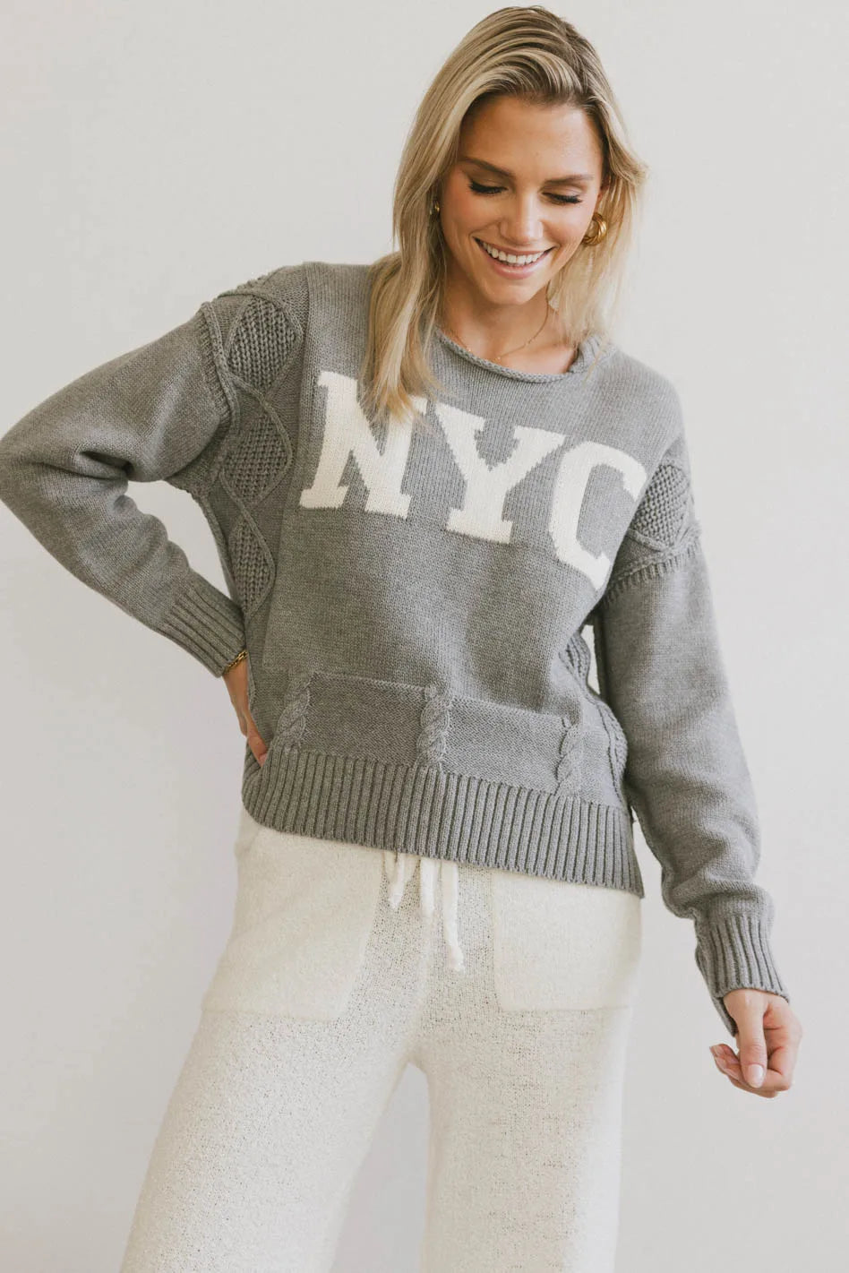 NYC Cable Knit Sweater