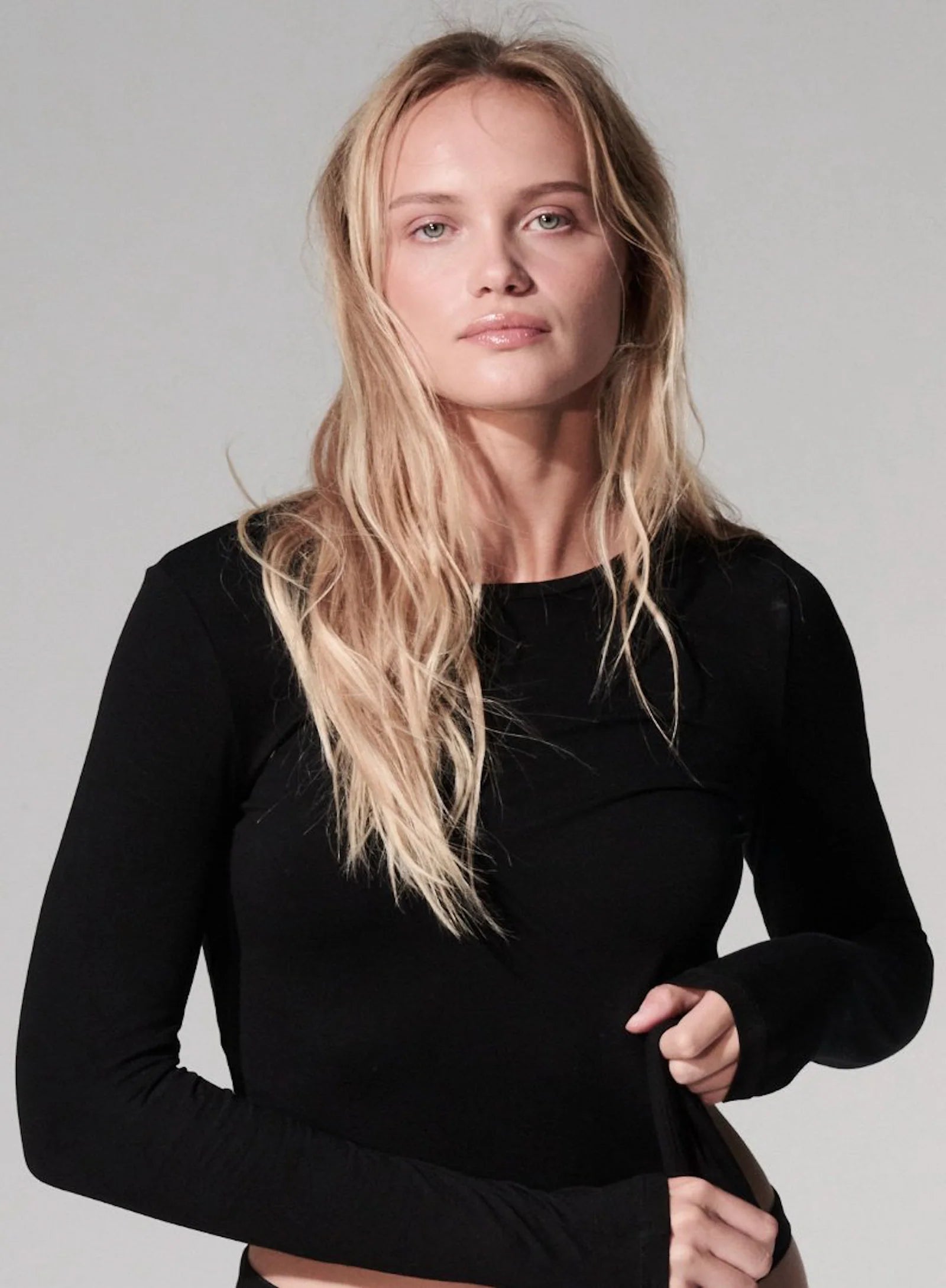 Majestic Filatures Cashmere Long Sleeve- Black