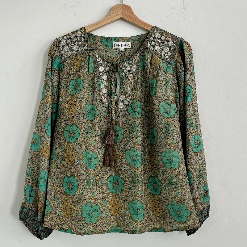 Lolita Embroidered Silk Blouse 170 - S