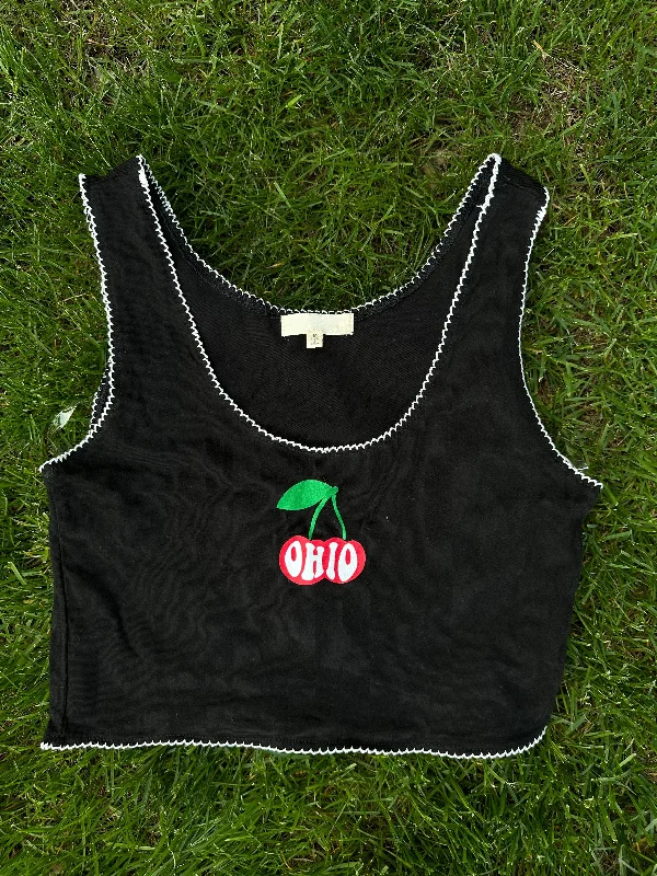 Ohio Cherries Scallop Trim Tank