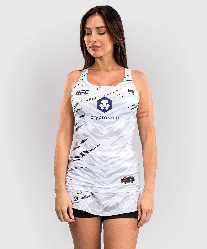 UFC Fusion by Venum Authentic Fight Night Women’s Fitted Tank With Shelf Bra - White