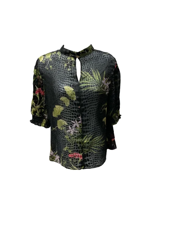 Ted Baker Womens Floral Shirt Black 3