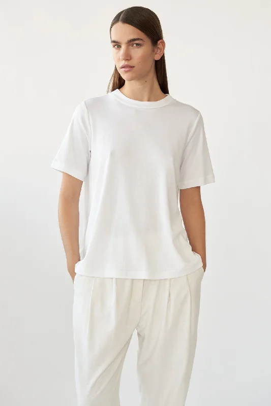 HAZE TEE - WHITE - SILK/COTTON JERSEY