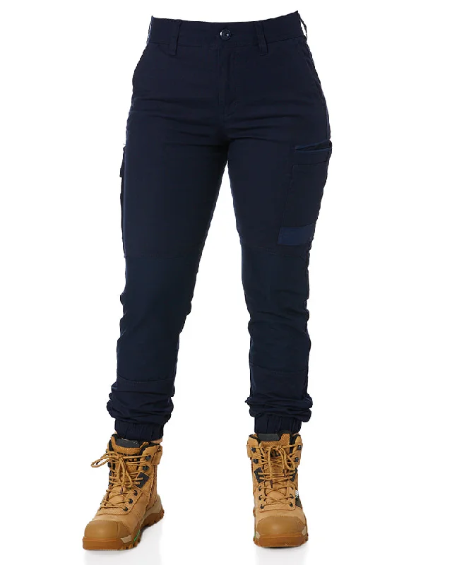 WP-4W Ladies Stretch Cuffed Work Pants - Navy