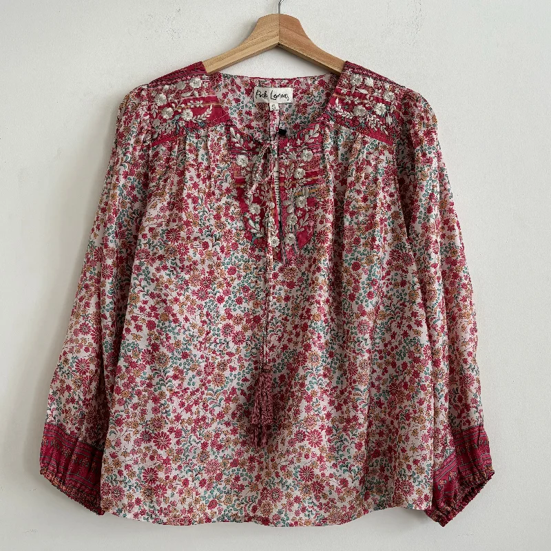 Lolita Embroidered Silk Blouse 176 - S