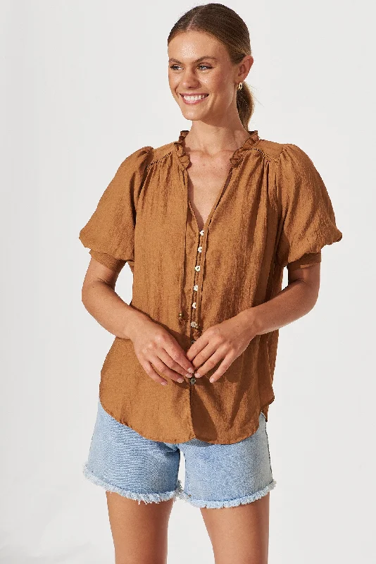 Jupiter Shirt In Camel Brown