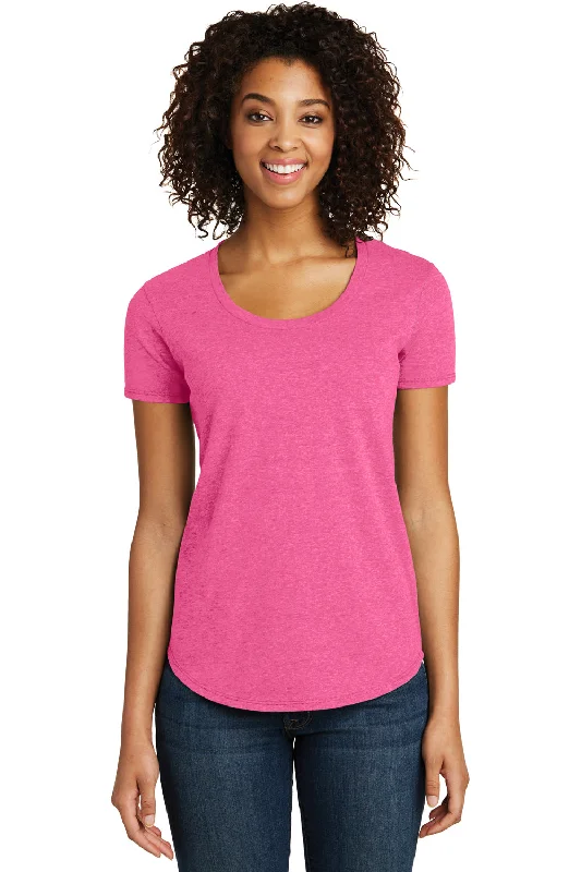 District Womens Very Important Short Sleeve Crewneck T-Shirt - Fuchsia Pink Frost - Closeout