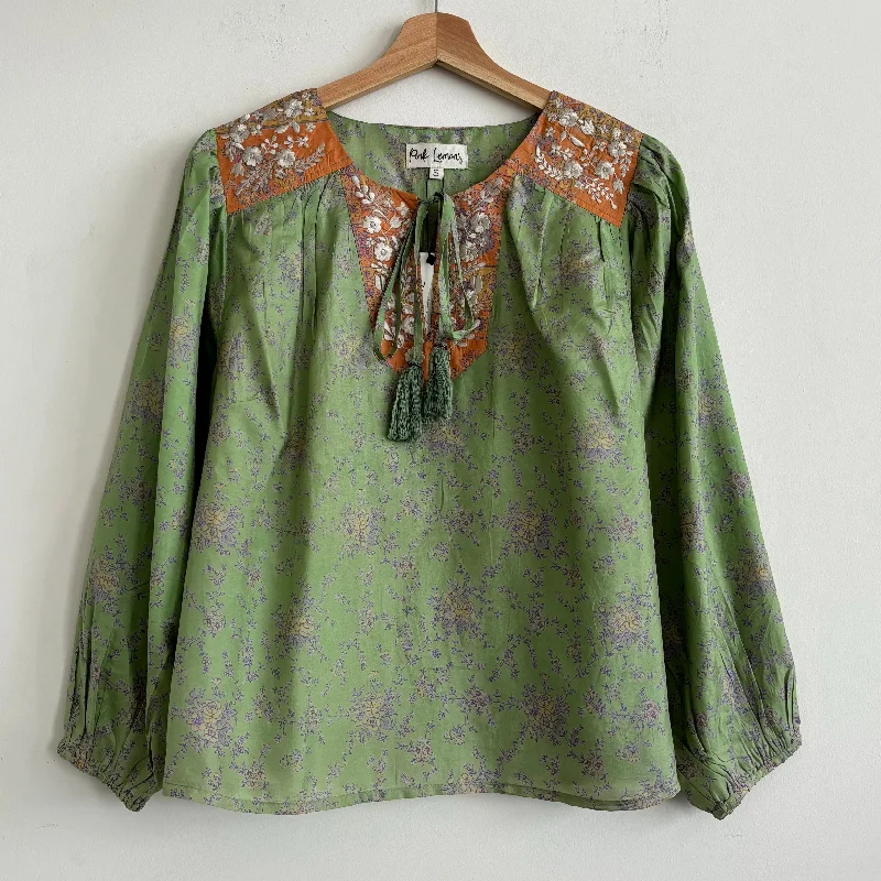 Lolita Embroidered Silk Blouse 182 - S