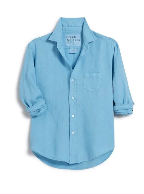 Eileen Relaxed Button Up Shirt Sky Blue