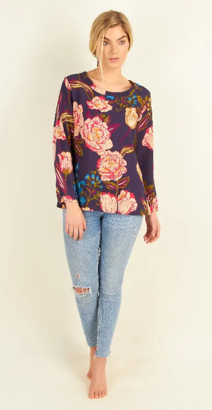 Navy Tulip long sleeve