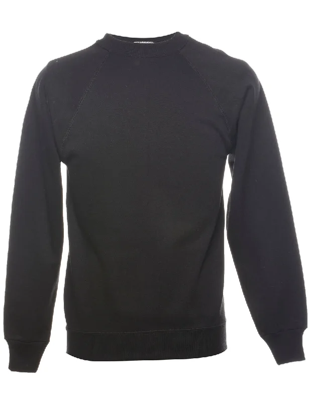 Black Plain Sweatshirt - S