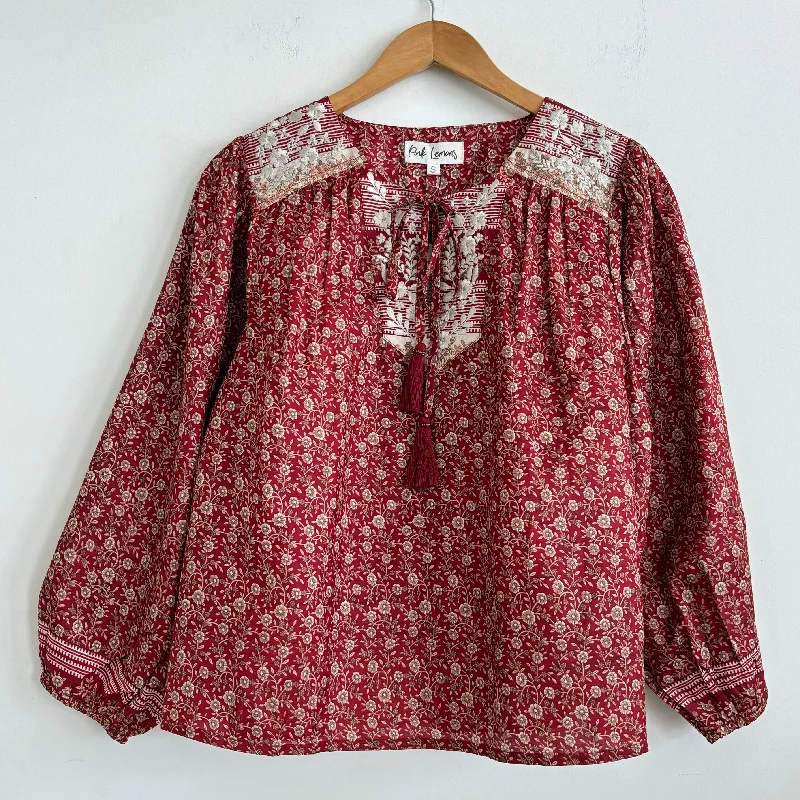 Lolita Embroidered Silk Blouse 189 - S