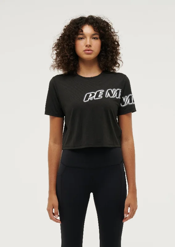 TIEBREAK AIR FORM TEE IN BLACK