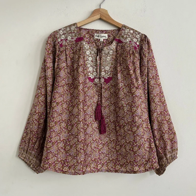 Lolita Embroidered Silk Blouse 179 - S