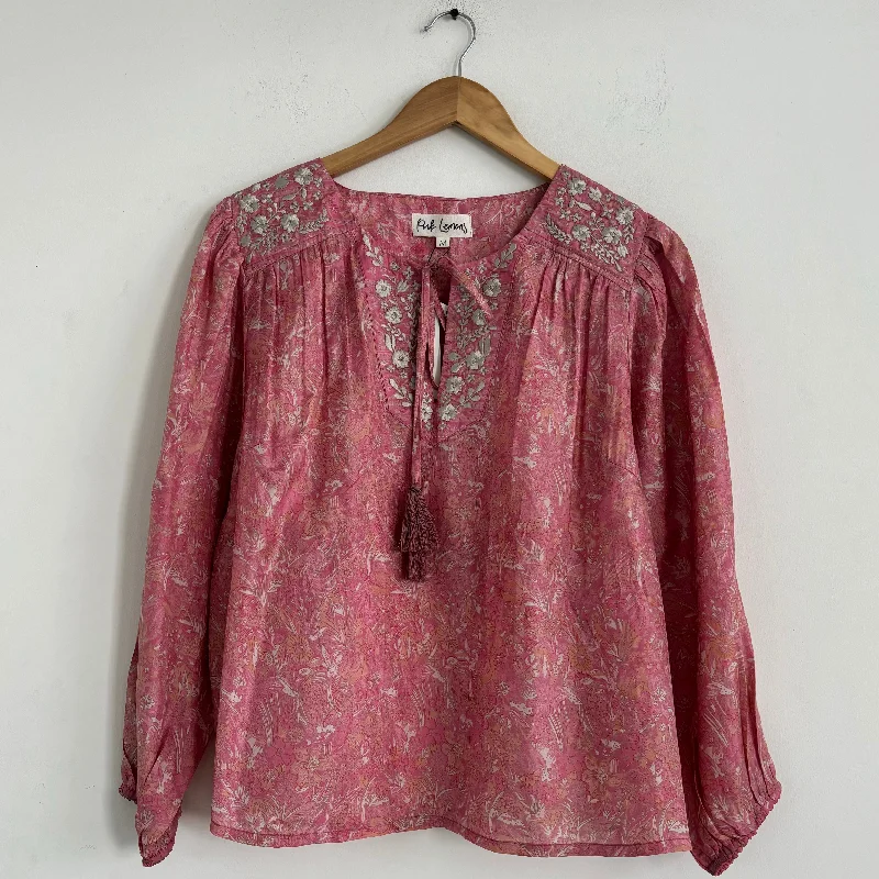 Lolita Embroidered Silk Blouse 160 - S