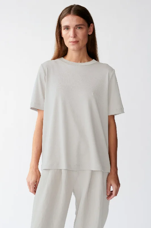 HAZE TEE - CLOUD GREY - SILK/COTTON JERSEY