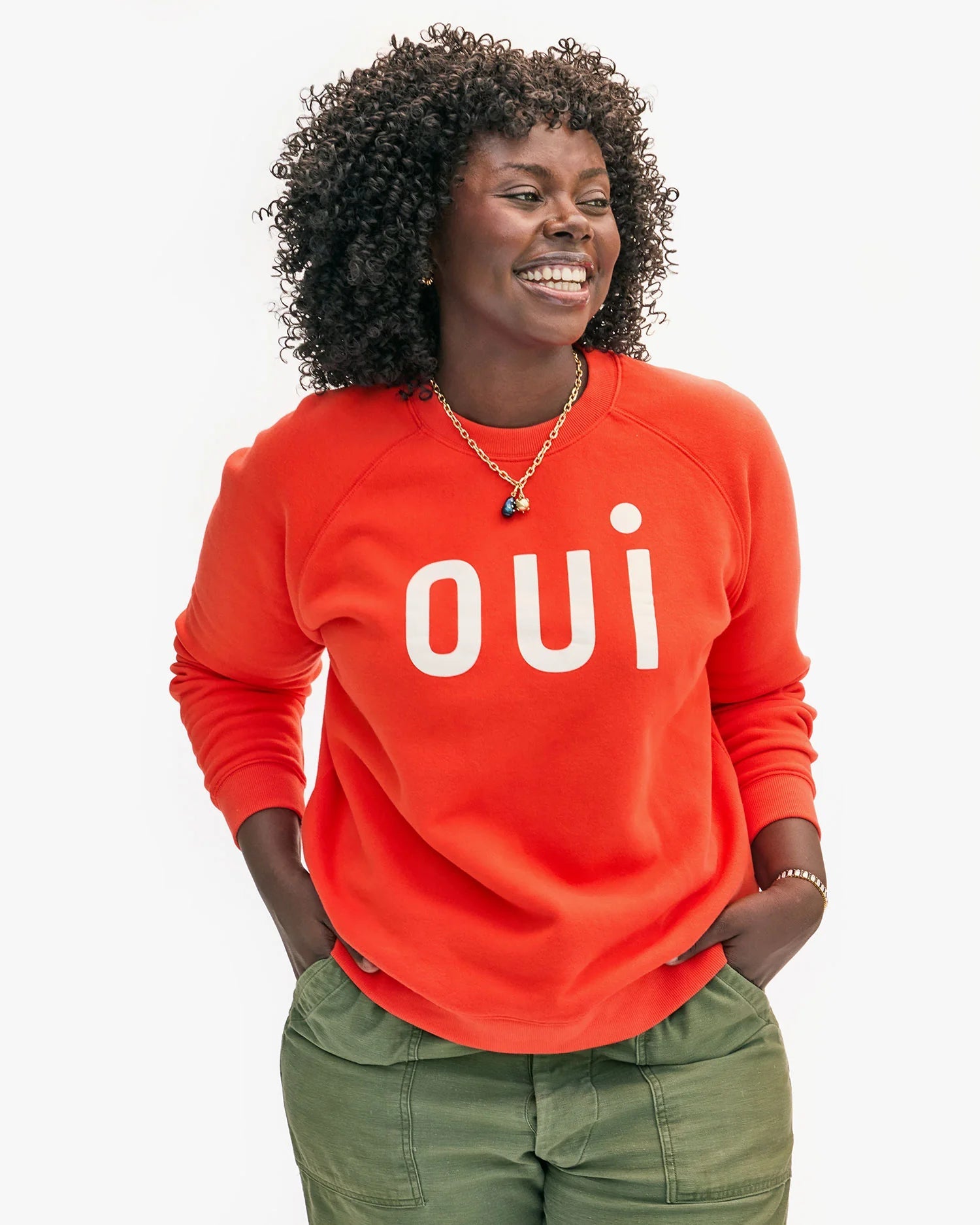 Sweatshirt Blood Orange w/ Cream Oui