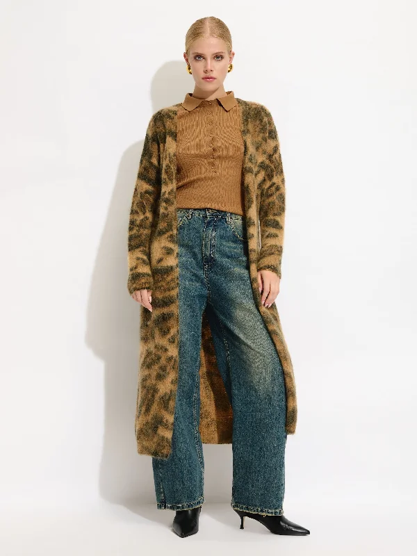 Weekend Offers That Thrill Leopard Open Cardigan