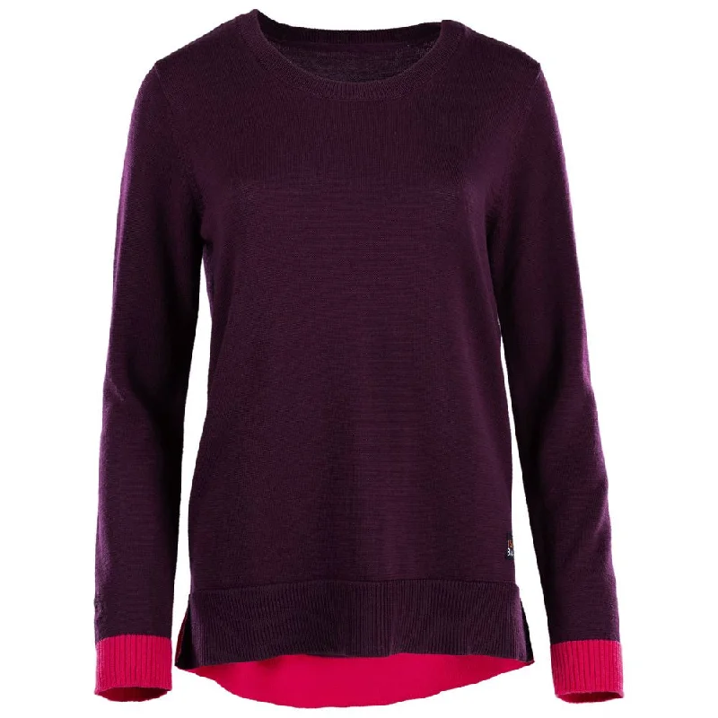 Weekend-Only Price Drops Womens Merino Crew Sweater (Wine/Fuchsia)