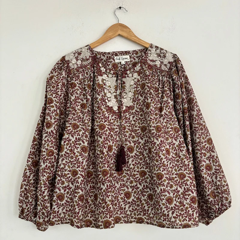 Lolita Embroidered Silk Blouse 136 - S