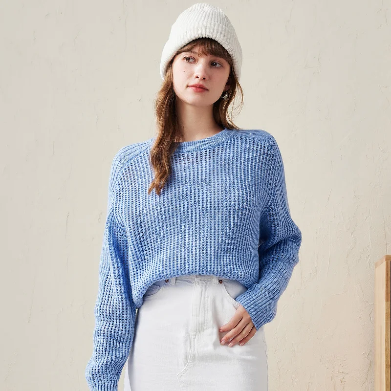 Special Price 100% Wool Cozy Ribbed Knitted Sweater